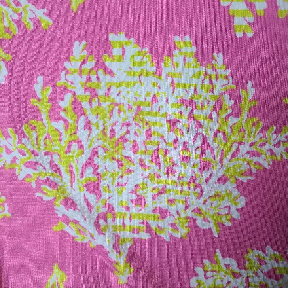 Crown & Ivy Beachy Pink Lime & White Coral Reef Print Dress Size XL - Picture 7 of 10